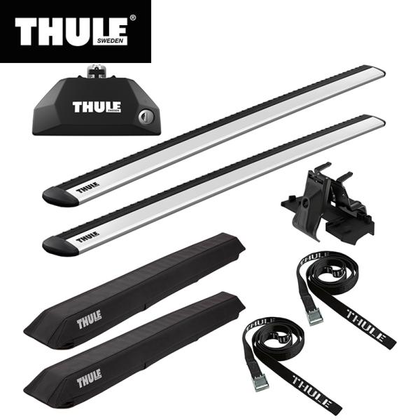 THULE �X�[���[ CX-8�iKG2P �_�C���N�g���[�t���[���t���j��p�x�[�X�L�����A�i�t�b�g7106+�E�C���O�o�[ EVO7112+�L�b�g6090�j+�T�[�t�p�b�h846+�X�g���b�v523