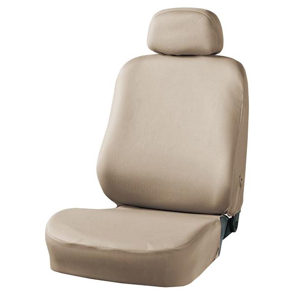 カラードシートカバー フロントバケットシート 1席分 ベージュ 軽