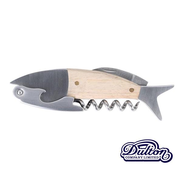 ワインオープナー ソムリエナイフ Fish oak オーク材 魚の形の栓抜き