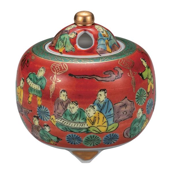 九谷焼 日本の伝統工芸品【九谷焼】 3.5号香炉 木米 (K9-1477