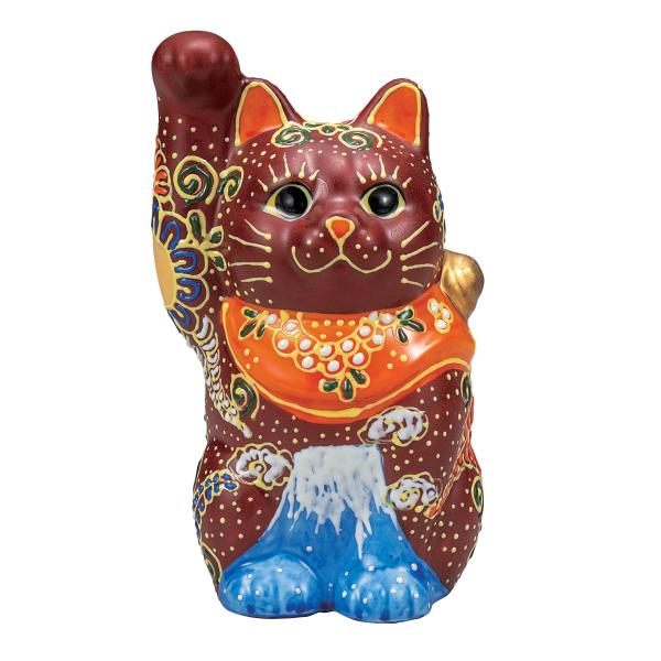 九谷焼 日本の伝統工芸品【九谷焼】 4号招き猫 富士 (K9-1540