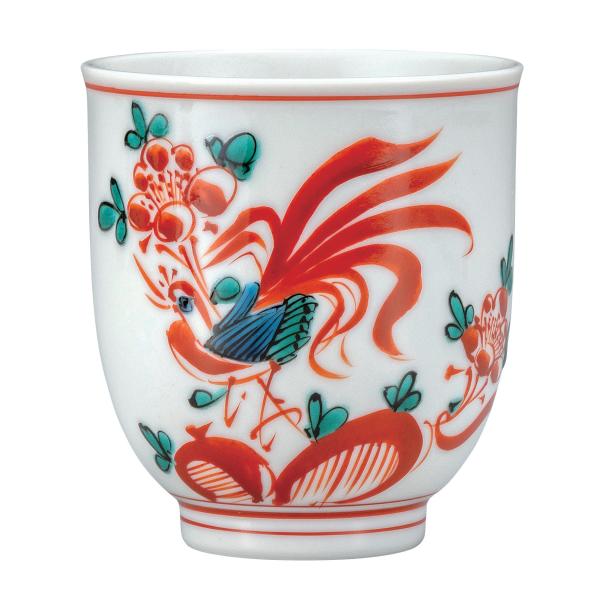 九谷焼 日本の伝統工芸品【九谷焼】 湯呑大 呉須赤絵 (K9-3123