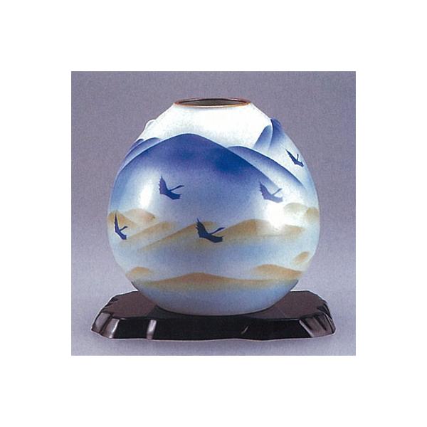 日本の伝統工芸品【九谷焼】 7号花瓶 【限定品】染付連山 ys633-05