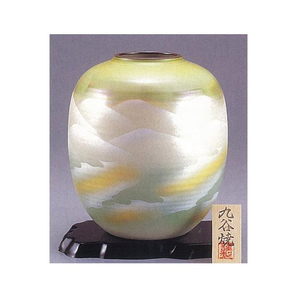 日本の伝統工芸品【九谷焼】　8号花瓶 　【限定品】ラスター連山　ys640-03