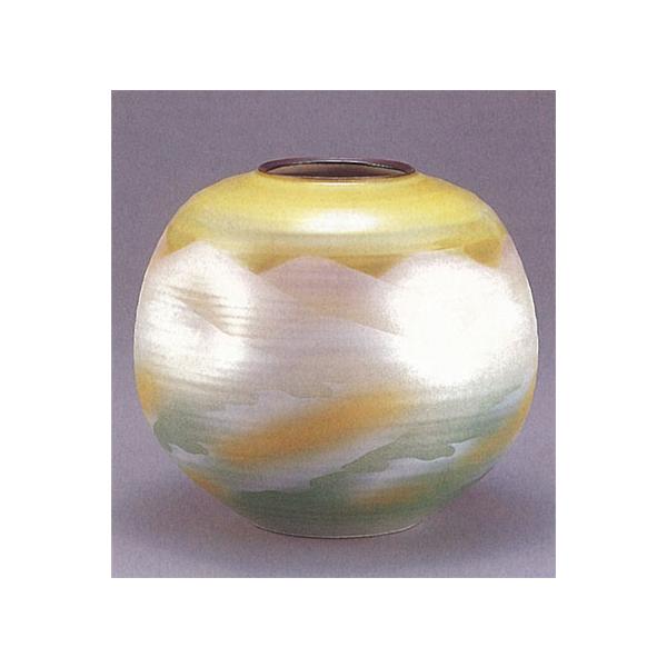 日本の伝統工芸品【九谷焼】　8号花瓶 　【限定品】ラスター連山　ys641-03