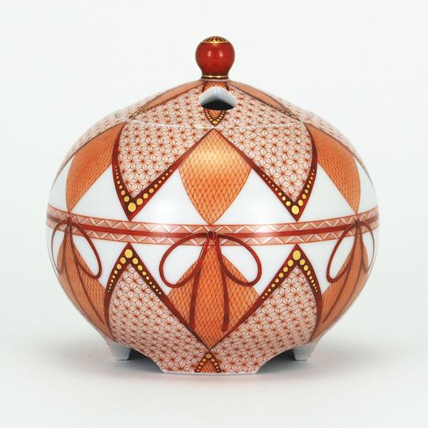 九谷焼 山岸大成作 赤絵香炉 【公式通販】