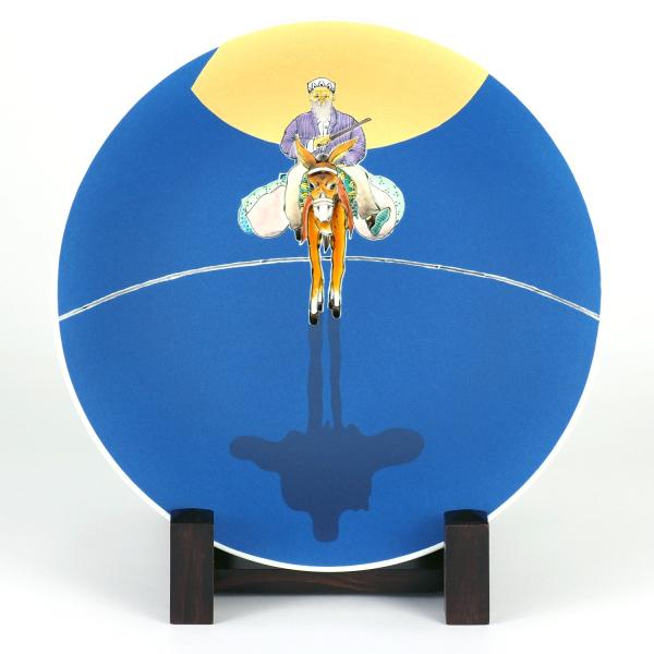 日本工芸会正会員 武腰潤 色絵 飾皿 管理K359 九谷焼 飾り皿 日本工芸会正会員 武腰潤 色絵 飾皿 管理K359 九谷焼 飾り皿