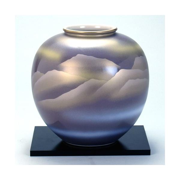 日本の伝統工芸品【九谷焼】6号花瓶　金連山　N165-06