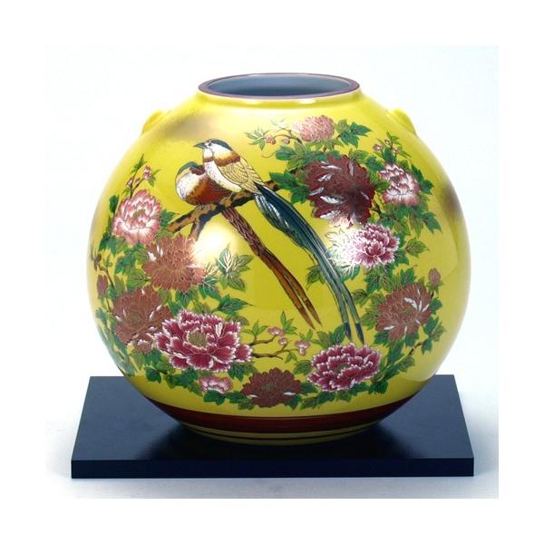 日本の伝統工芸品【九谷焼】6号花瓶 三光鳥 N166-03 : 九谷焼 STYLeNCE