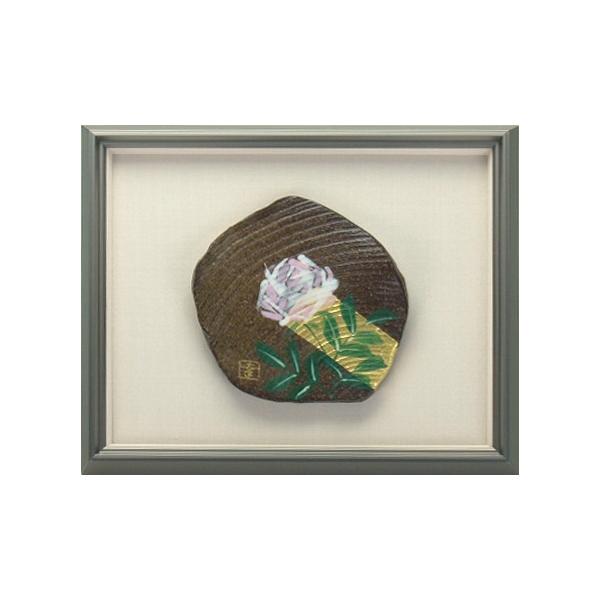 日本の伝統工芸品【九谷焼】陶額　金箔バラ　N182-10