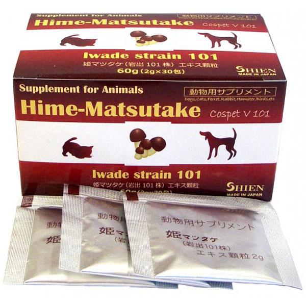 対象；犬、猫、うさぎ等の小動物、他対象年齢；全年齢タイプ；粉末（栄養補助食）賞味期限；製造から24ヵ月原産国；日本商品区分；ペット用サプリメントβ-グルカンを含む姫マツタケが主原料のサプリメントです。世界で初めて姫マツタケの人工栽培に成功し...