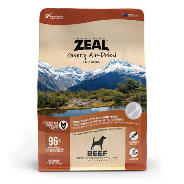 ZEAL プレミアム グレインフリー エアドライフード 犬用 ビーフ 320g 低温乾燥 穀物不使用 牛肉 犬 ドッグフード プレミアムフード エアドライ