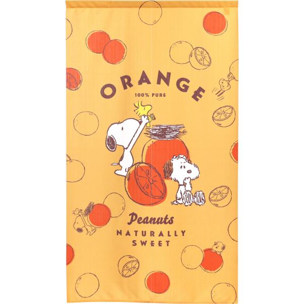 のれん 暖簾 目隠し 間仕切り スヌーピー SNOOPY フルーツ