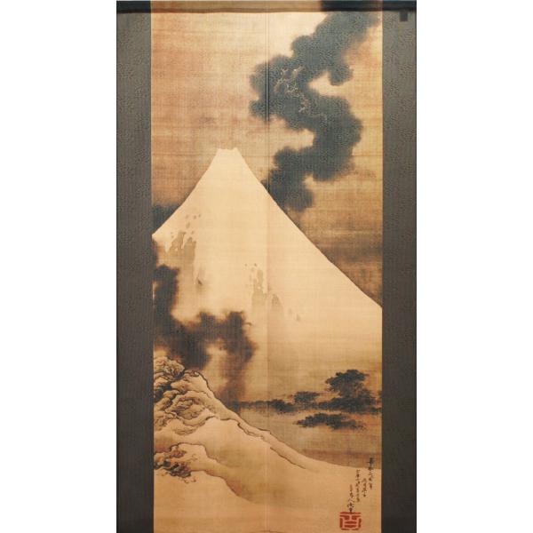 のれん　暖簾　和風　葛飾北斎  富士越龍図　85×150cm　日本製　