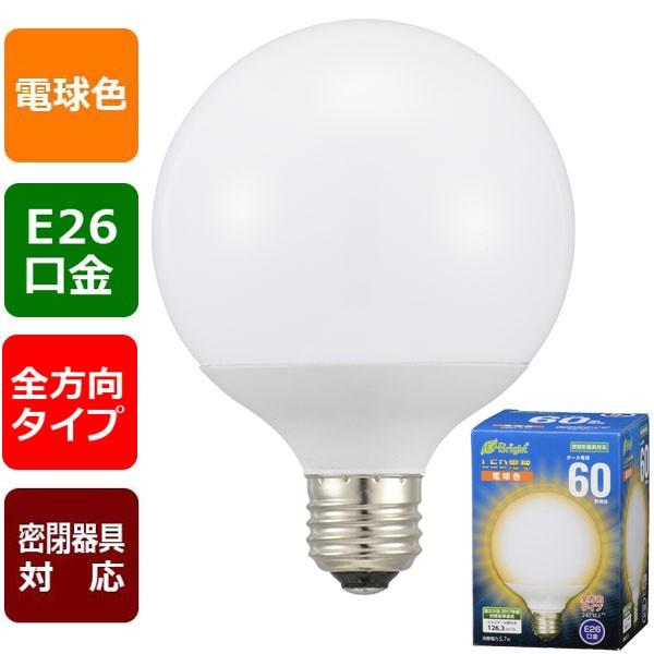 LED電球 照明 電球 オーム電機 OHM 06-3601 ボール球形 60形相当/720lm