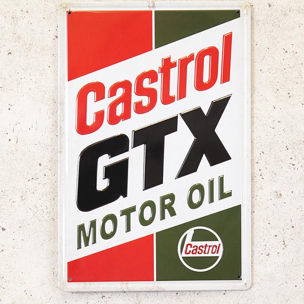 看板　壁面装飾　インテリア雑貨　ブリキ看板　アメリカン　レトロ雑貨 　アンティーク　メタルエンボスプレート　Cstrol GTX