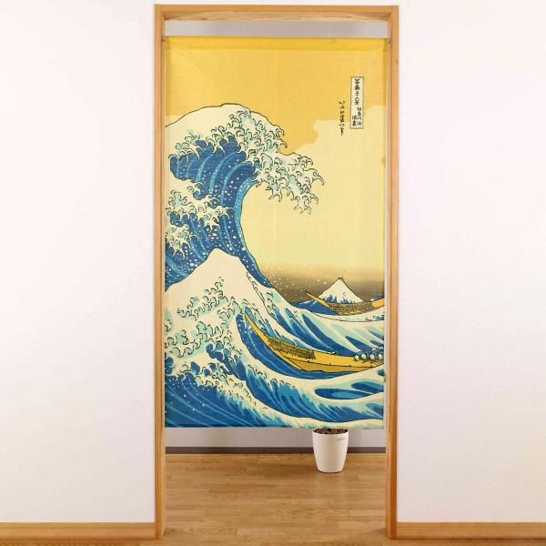 のれん 葛飾北斎　白波 85cm×150cm 14-274
