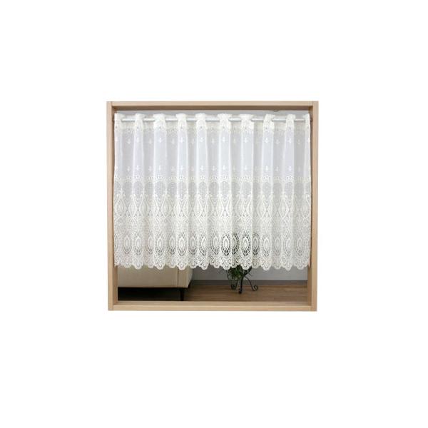 小さなカーテン　カフェカーテン　バリカンバテン幅150cm×高さ75cm(ゆうパケット対象商品)