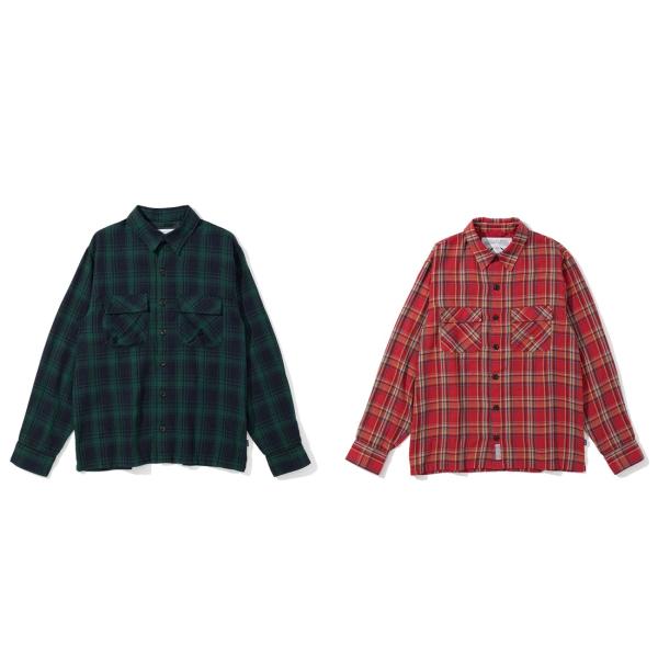 フランネルシャツ ポーラー POLER FLANNEL WIDE SHIRT 263MCV0033 サーファー／スケーター／スノーボーダー／アウトドアブランド 16000