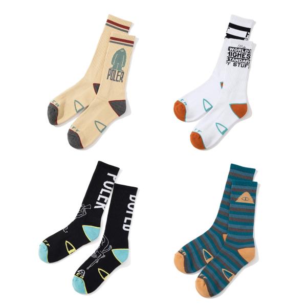ソックス ポーラー POLER SKATE SOCKS 263MCV0106 サーファー／スケーター／スノーボーダー／アウトドアブランド 1800
