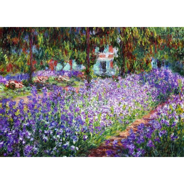 モネ モネの家の庭アイリス四辺フチ無 B4~A2ジクレーポスター