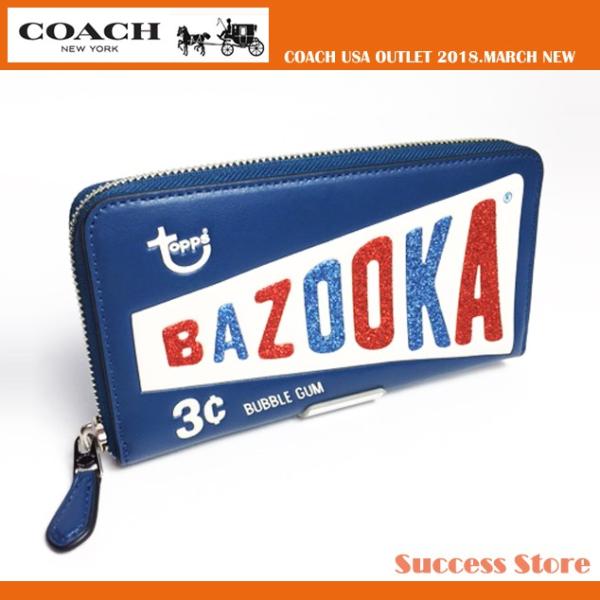 コーチ レディース メンズ 財布 長財布 アウトレット Coach ラウンドファスナー Bazooka バズーカ モチーフ F インクブルー 新作 国内発 Buyee 日本代购平台 产品购物网站大全 Buyee一站式代购 Bot Online