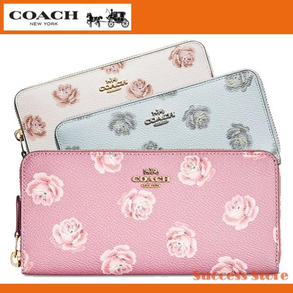 コーチ レディース 財布 長財布 Coach ローズ スリム アコーディオン ジップ ウォレット ローズピンク 花柄 直営 アメリカ限定 新作 rose Successストア 通販 Yahoo ショッピング