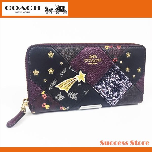 コーチ レディース 財布 長財布 アウトレット Coach アコーディオン ジップ ウォレット ラッキー スター パッチワーク F39095 ラズベリー 星柄 新作 国内発送 Buyee 日本代购平台 产品购物网站大全 Buyee一站式代购 Bot Online