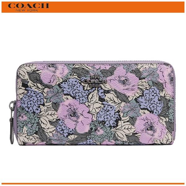 コーチ レディース 花柄 財布 長財布 COACH アコーディオン ジップ