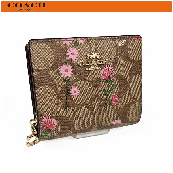 COACH コーチ 花柄 財布 二つ折り財布 アウトレット スナップ