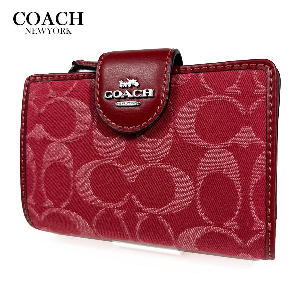COACH二つ折り財布F25937シグネチャーエナメルレッド新品未使用品 COACH - COACH二つ折り財布F25937シグネチャーエナメルレッド新品未