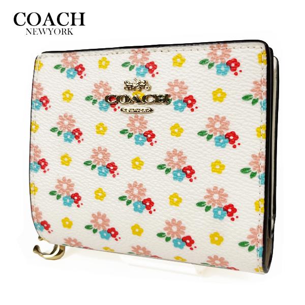 COACH（コーチ） レディース 花柄 財布 二つ折り財布 スナップ