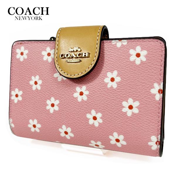 COACH（コーチ） 花柄 財布 二つ折り財布 ミディアム ウォレット