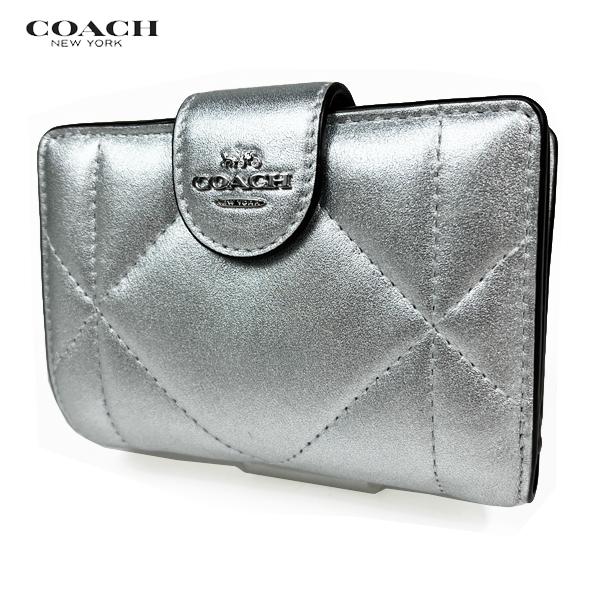 COACH コーチ レディース 財布 二つ折り財布 ミディアム パフィー