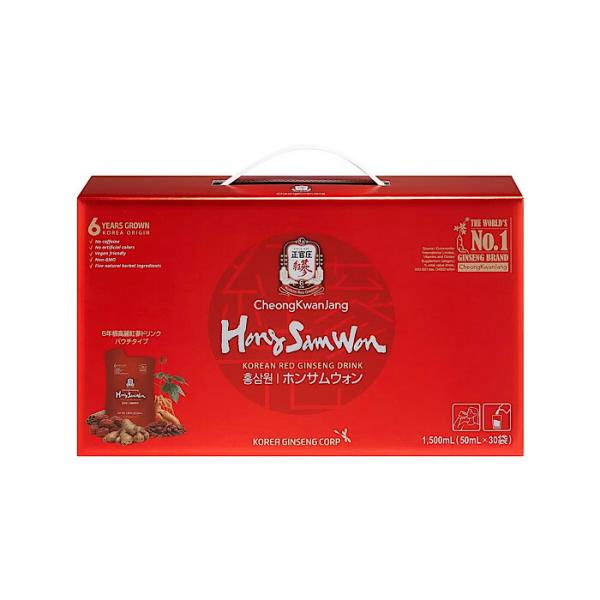 商品の特徴 ・50ml x 30袋(10袋 x 3箱)・1日あたり1袋目安・６年根高麗紅参（高麗人参）、ナツメ、生姜、シナモン、クコ配合・程よい甘さで飲みやすい・ノンカフェイン商品の詳細 ６年根高麗紅蔘エキス（1袋あたり約180mg）、ナツ...