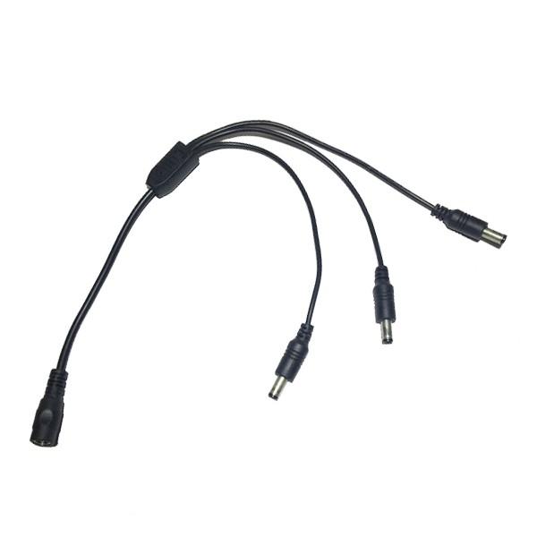 ACアダプター用出力DCプラグ 3分岐ケーブル 外径5.5mm 内径2.1mm SUCCUL