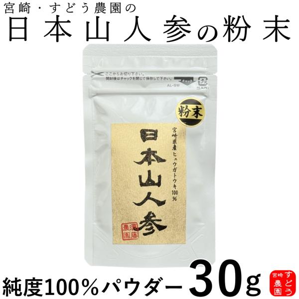 日本山人参 パウダー 30g ヒュウガトウキ 粉末 日本山人参茶 日向当帰