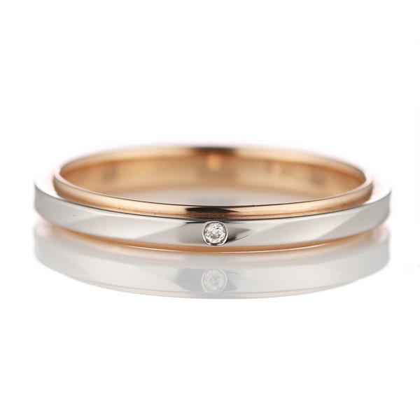 プチマリエ マリッジリング 結婚指輪 プラチナ950 K18ピンクゴールド