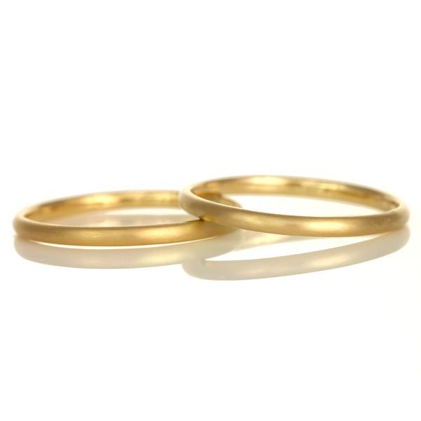 結婚指輪 マリッジリング K18イエローゴールド 18金 つや消し マット仕上げ 甲丸 2本セット J125 Suehiro 通販 Yahoo ショッピング