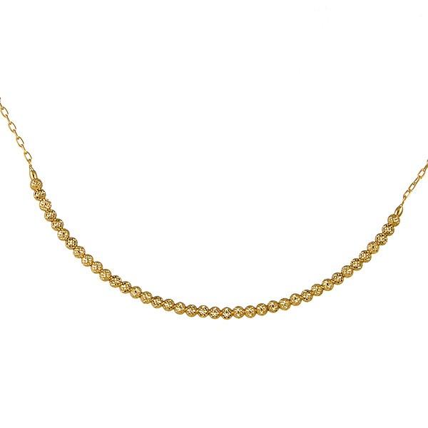 ネックレス レディース 18金 ネックレス チェーン 18k ミラーボール 金
