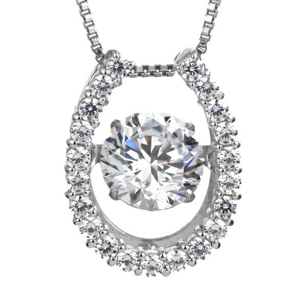 プラチナ　ダンシングストーン　ダイヤモンドネックレス Crossfor NewYork 1カラット ダンシングストーン ダイヤモンド