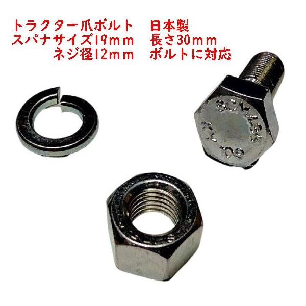 ○36組○スパナサイズ 19mm用○トラクターボルト○トラクター爪