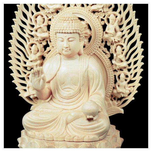 木彫り 仏像 薬師如来 薬師瑠璃光如来 座像 薬師如来像 仏教美術