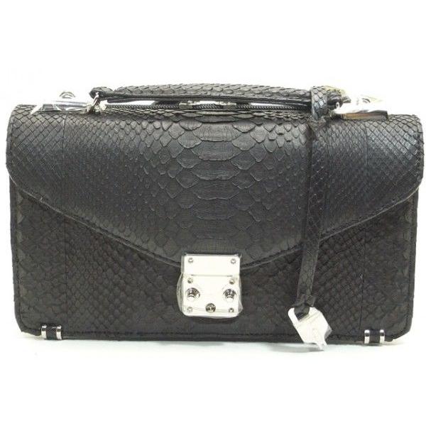 パイソン セカンドバッグ ウォレットバッグ ブラック メンズ コンパクトタイプ Apaproduction Fr