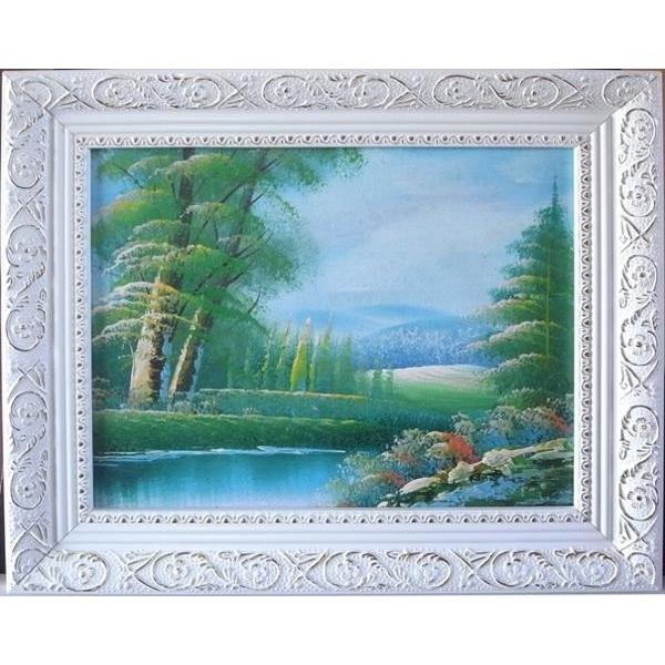 訳あり 油絵 油彩 肉筆 風景画 自然 豪華額縁 川と木の絵 インテリア アート B 275 33 28 B 275 La Rumeur 通販 Yahoo ショッピング