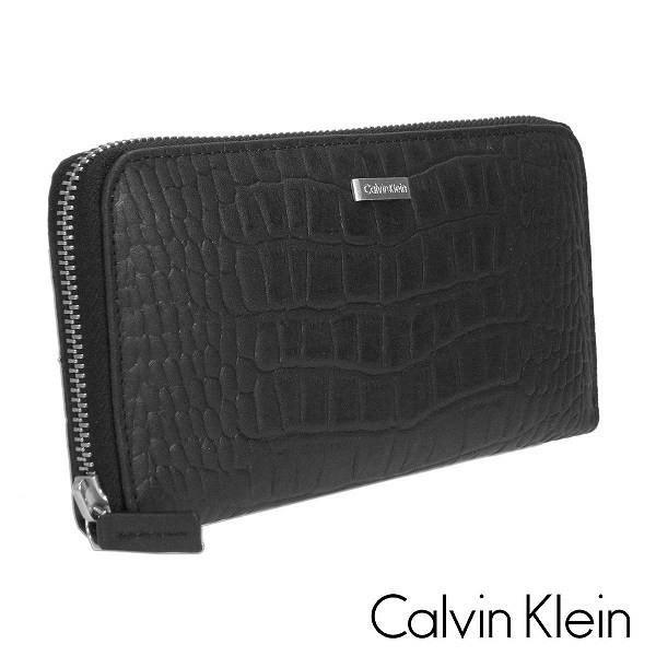 Calvin Klein カルバンクライン 長財布 レザー クロコダイル風 型押し ブラック メンズ スキミング防止 Clkwl0002 La Rumeur 通販 Yahoo ショッピング