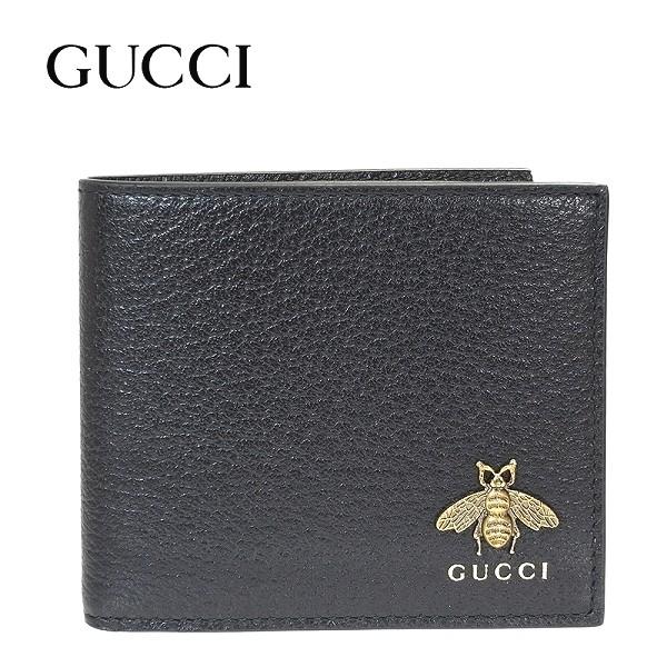 グッチ 折り財布 二つ折り レザー ビー ブラック Gucci メンズ 小銭入れ無し 直営店モデル Gu007 La Rumeur 通販 Yahoo ショッピング