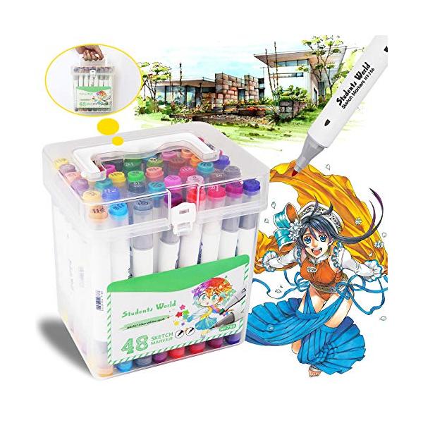 マーカーペン コピックペン イラストマーカー 水性ペン カラーペン アートマーカー 48色セット 2種類のペン先 Buyee Buyee Japanese Proxy Service Buy From Japan Bot Online