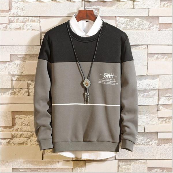 メンズスウェット メンズファション 春秋服 メンズパーカー フード無しパーカー 丸首 長袖 お洒落 配色 3color M 3xl Buyee Buyee 提供一站式最全面最專業現地yahoo Japan拍賣代bid代拍代購服務 Bot Online