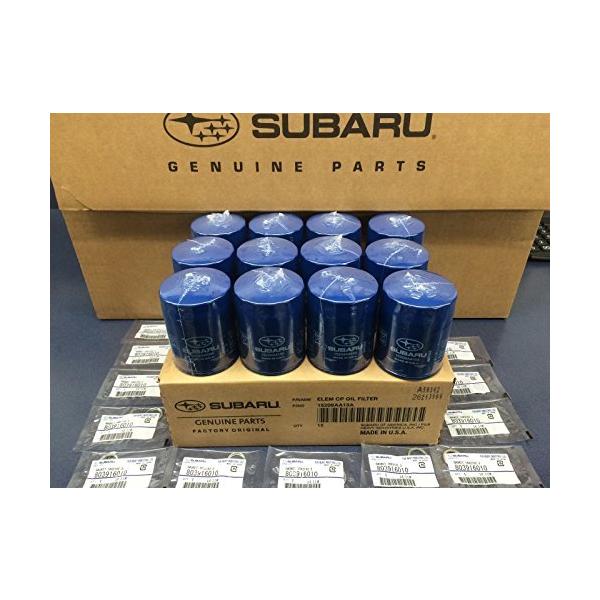 2011-2018 OEM スバル エンジンオイルフィルター&amp;ガスケット 15208AA15A 純正インプレッサ レガシーフォレスター 12個パ